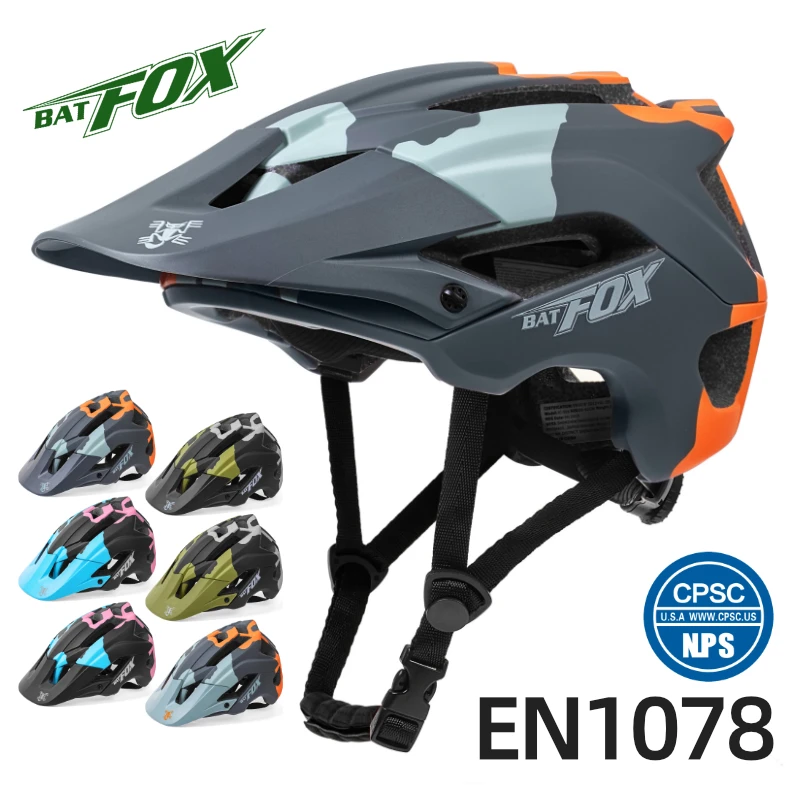 BATFOX MTB Helmet Kask Cycling Helmet Road New Adult Bike Protection Helmets Men Women Sports Safety Mountain Bicycle Helmet