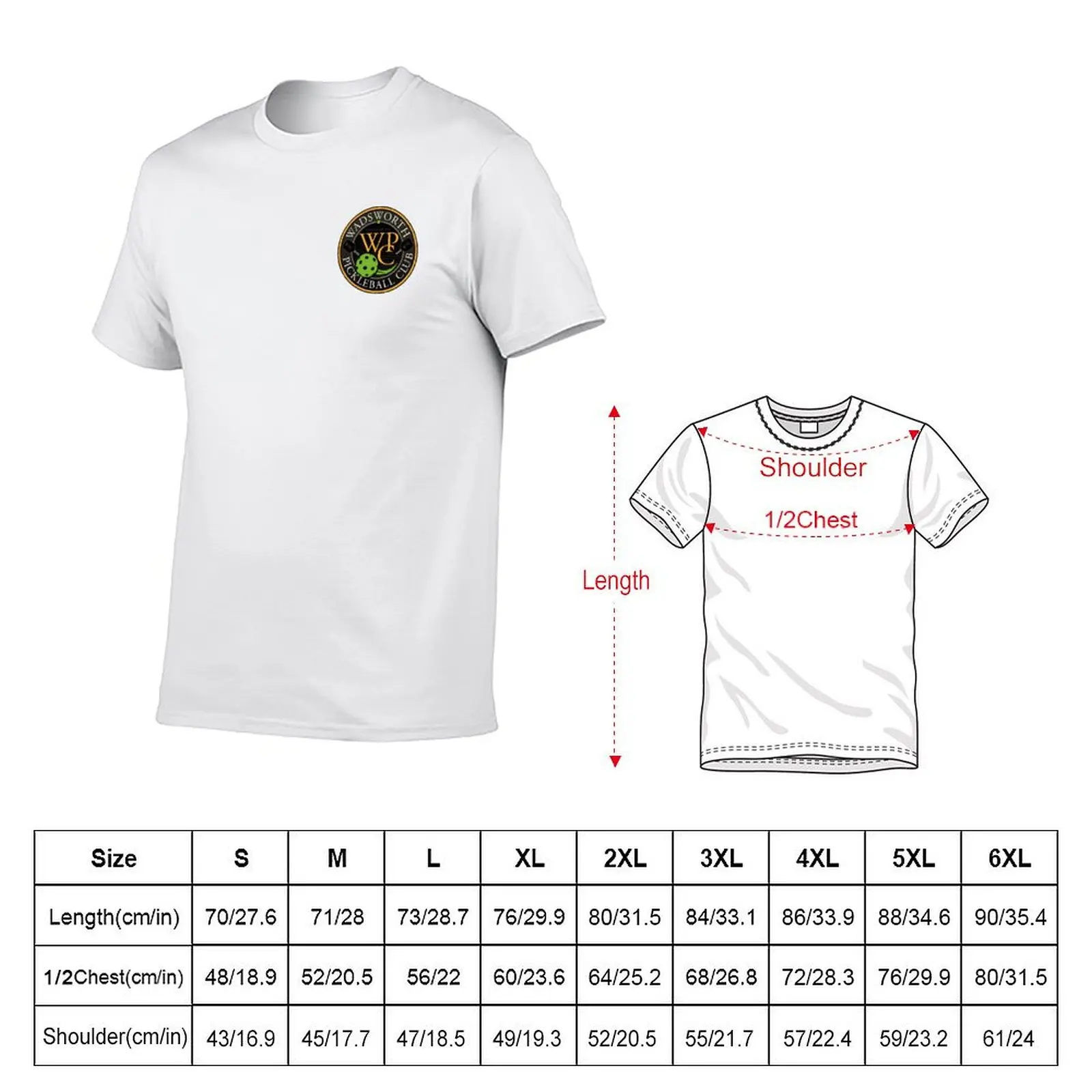 WADSWORTH PICKLEBALL CLUB T-Shirt t shirts for man cotton soft man t shirt designer T-Shirt