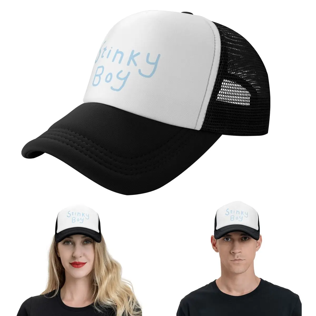 Bee and Puppycat - قبعة Stinky Boy قبعات بيسبول شبكية كاجوال قابلة للتعديل قبعة هيب هوب صيفية للجنسين قبعات بيسبول