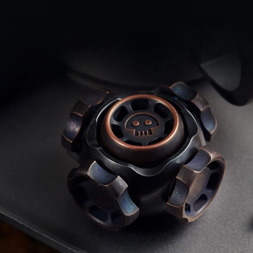 Spinner antystresowy EDC Black Mirror Design, zabawka antystresowa dla dorosłych, stal nierdzewna, miedziany żyroskop, oryginalny design, gadżet redukujący niepokój.