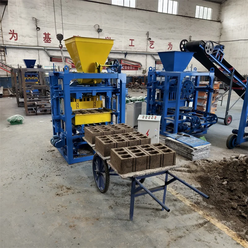 Automatic 4-26 Mobile Electric Motor Laying Concrete Hollow Block Making Solid Moving Brick Making Machine Price for Sale