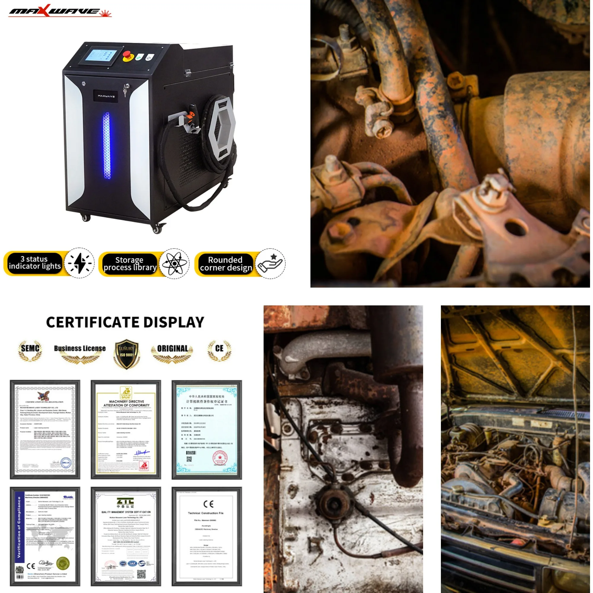 

Laser 3 in 1 welding cleaning machine 1000w Laser rust removal cleaning machineContinuous Laser Cleaning Surface Non-Harm Water