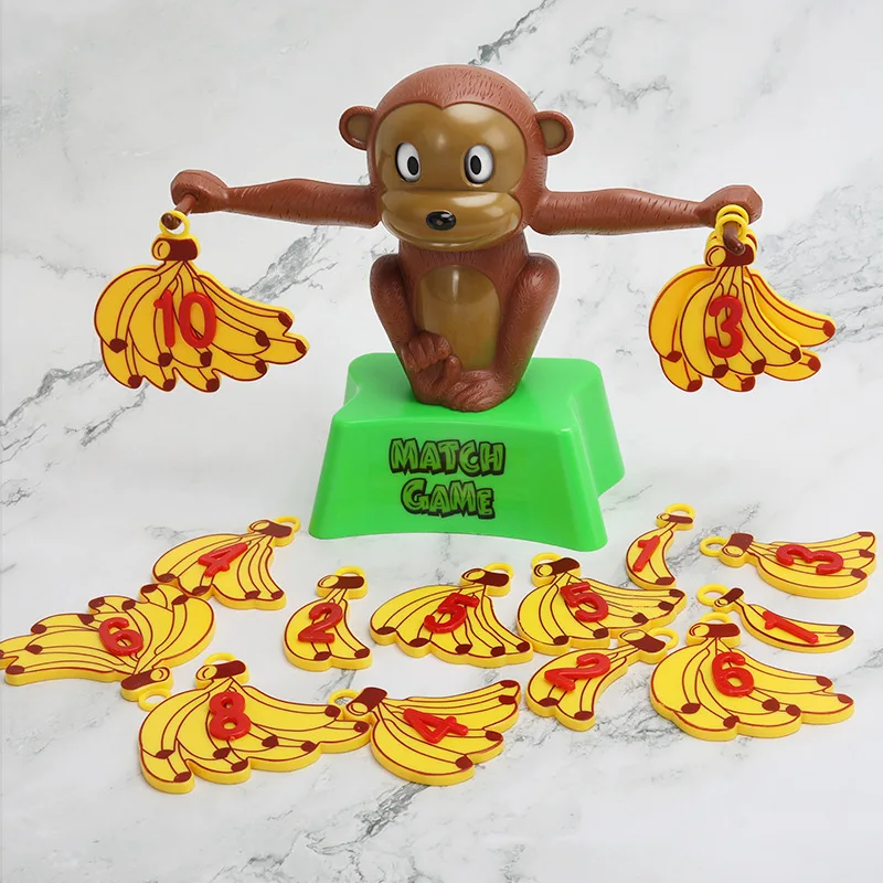 Banana Monkey Numbers Scales Math Addition Subtraction Montessori Toys Juguetes Montessori 3 Años Math Toys for Kids Abacus
