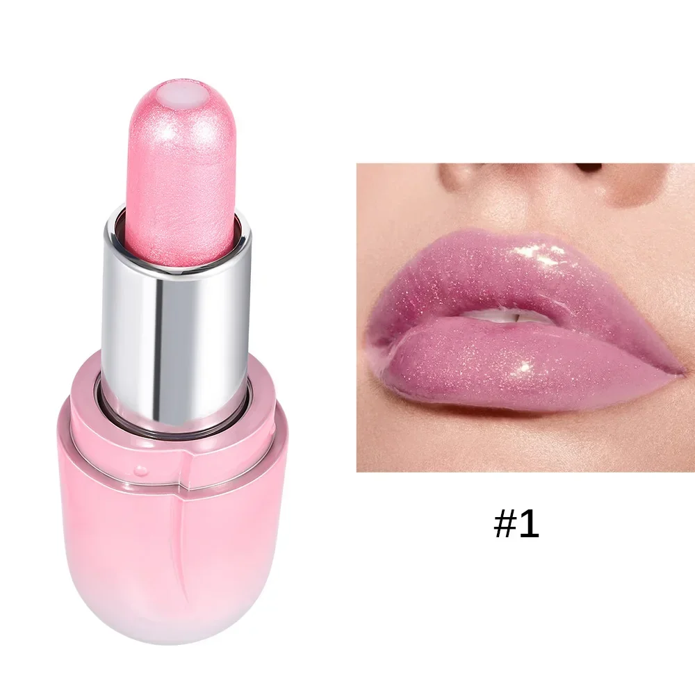 Sandwich Jelly Glitter Lipstick Diamond Shiny Moisturizing Solid Lip Gloss Long Lasting No-stick Cup Pearl Sexy Lip Balm Makeup