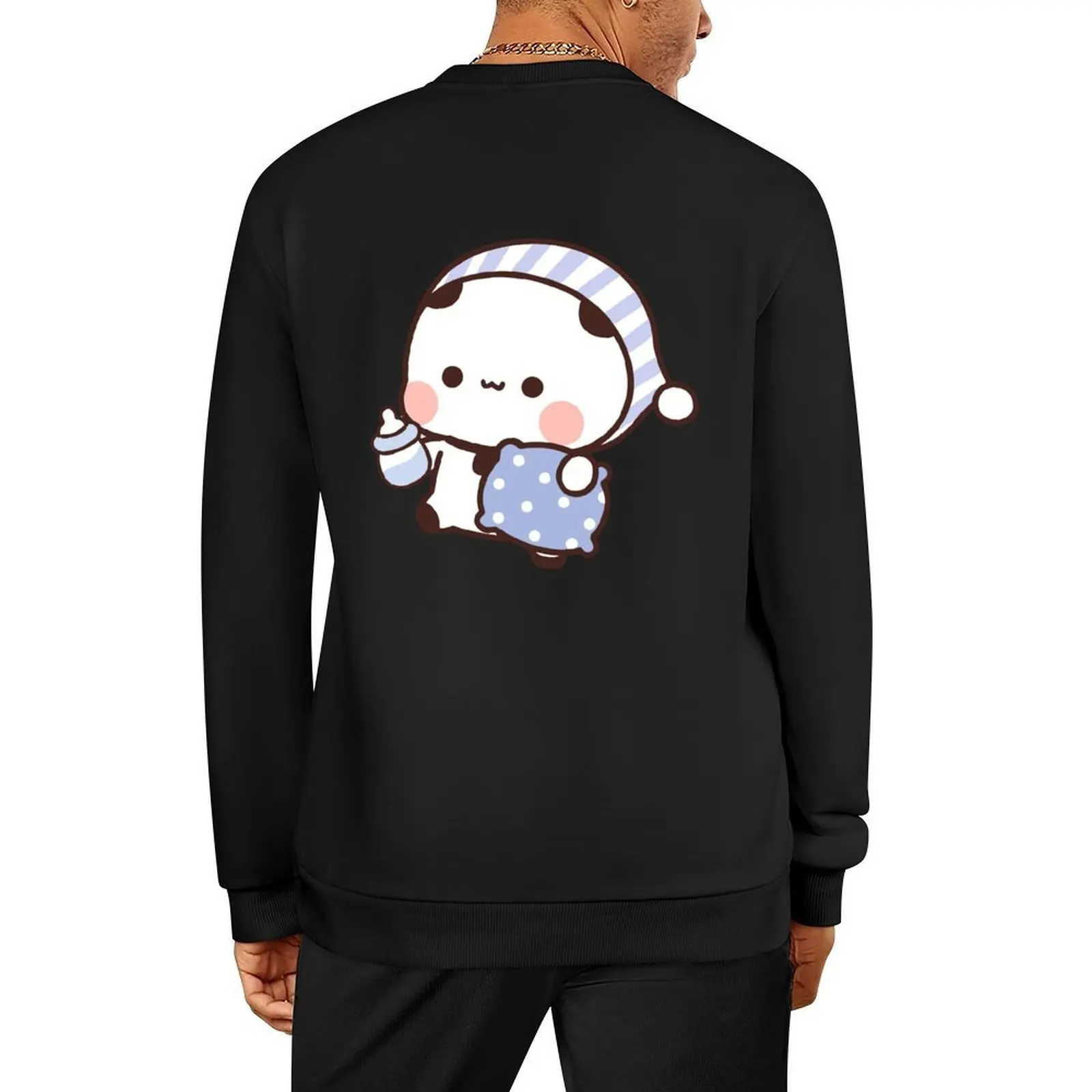 

BuBu Panda going to sleep with DuDu Bear Pullover men's clothing men's autumn clothes men's winter sweater pullover