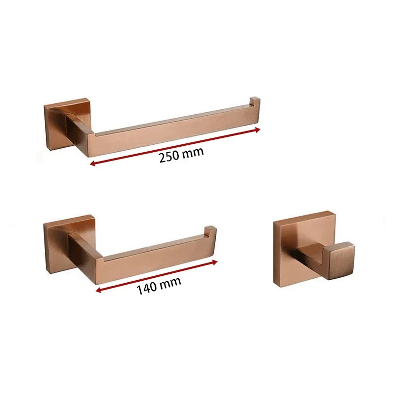 Geborsteld roségouden handdoekenrek, badjashaak, badkamerbeslagaccessoires