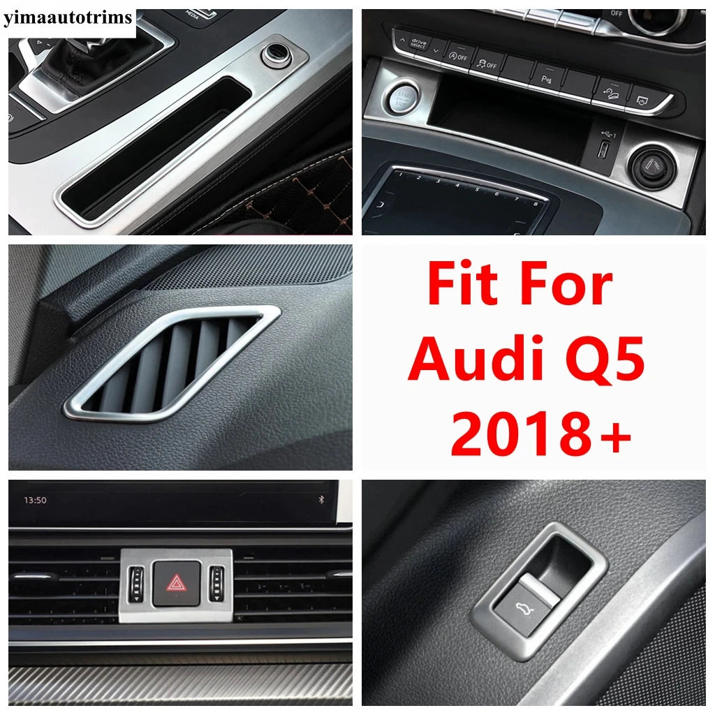 

Head Lamp Switch / Warning Light / Start Stop Button / Rear Door Open Cover Trim For Audi Q5 2018 - 2023 Accessories Interior