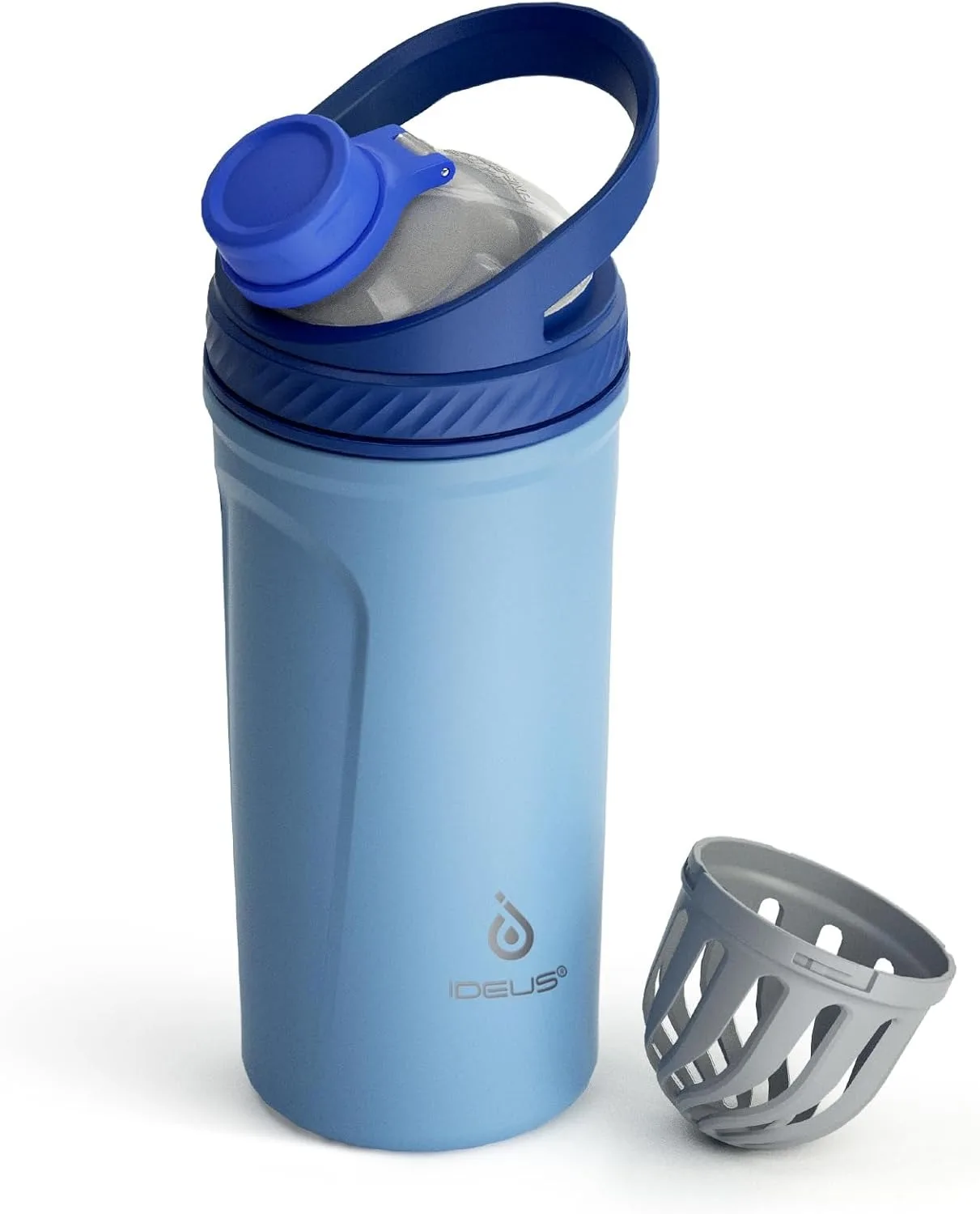 

ideus insulated stainless steel shaker cup, 700ml fitness and sports water bottle, suitable for outdoor activities