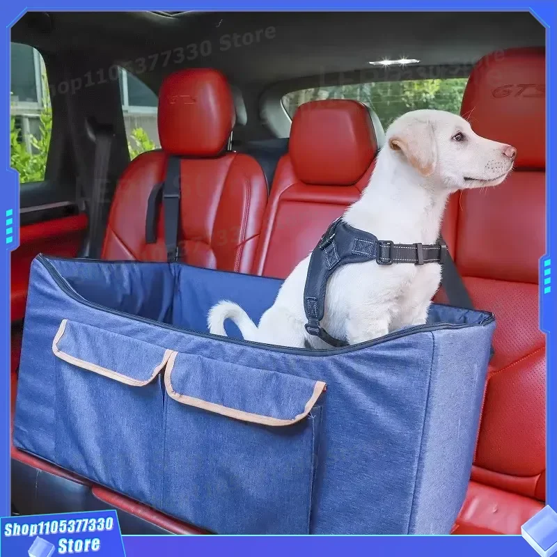 Yalong Deluxe Soft Pet Car Seat Booster for Small Medium Dogs Cats with Two Safety Tethers Rear Seat Travel Carrier OEM ODM