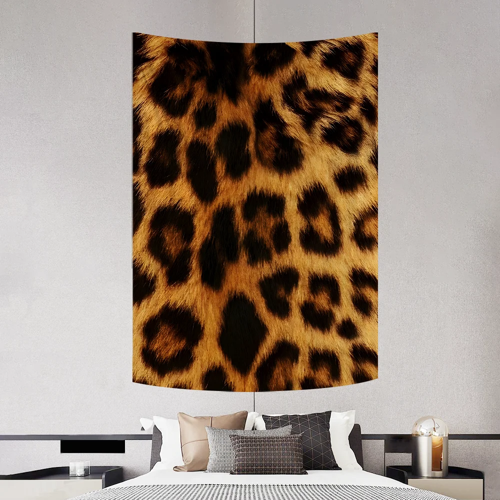 Fashion L-Leopard P-Prints Tapestry Decoration Party Background Hanging Cloth Bedroom Tapestry Room Decor Aesthetic