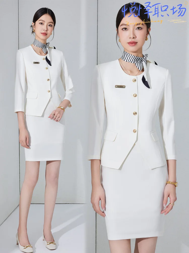 Professional workwear suit skirt for women in hotels, beauty salons, jewelry stores, for managers, store directors, sales staff,