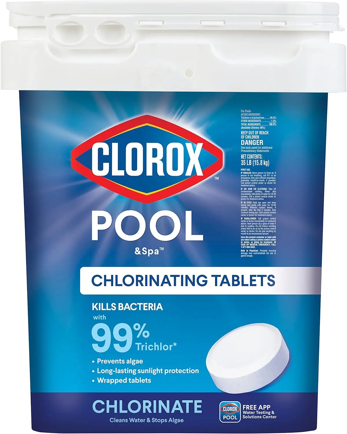 99 3” Chlorinating Tablet, Kills Bacteria & Stops Algae, 35LB