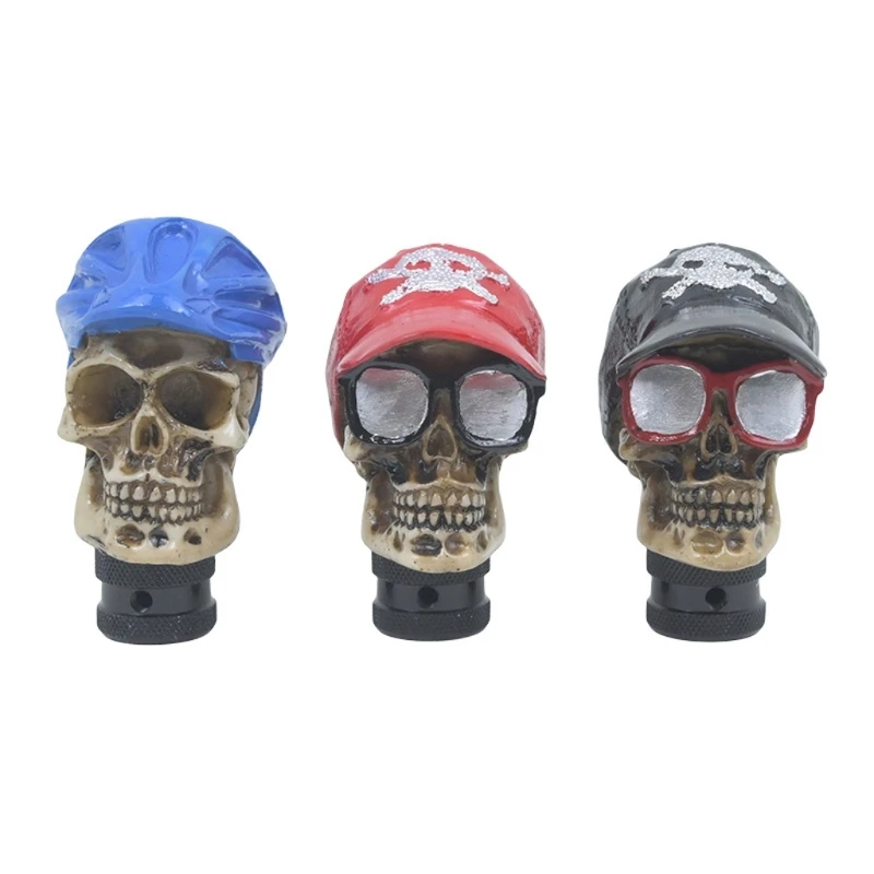 

Resin Gear Shifter Knob Resin Skull Shaped Shifter Lever Arm Headball Decoration