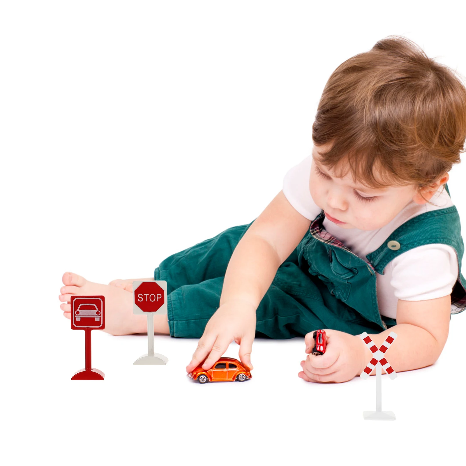 

Plastic Traffic Sign Ornaments Miniature Puzzle Toy Street Signs for Kids ChildFurniture Toys Plastic Traffic Light Roadblock