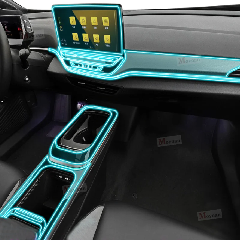 

For Volkswagen ID.4 Crozz 2021-2023 Dashboard Panel Center Console Protective film Screen Anti-scratch Wrap Interior Accessories