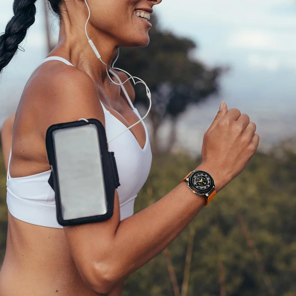 حزام نايلون لساعة سامسونج جالاكسي 8 44 ملم 40 ملم ساعة 8 حزام سوار بديل كلاسيكي قابل للتعديل لملحقات الساعة 8