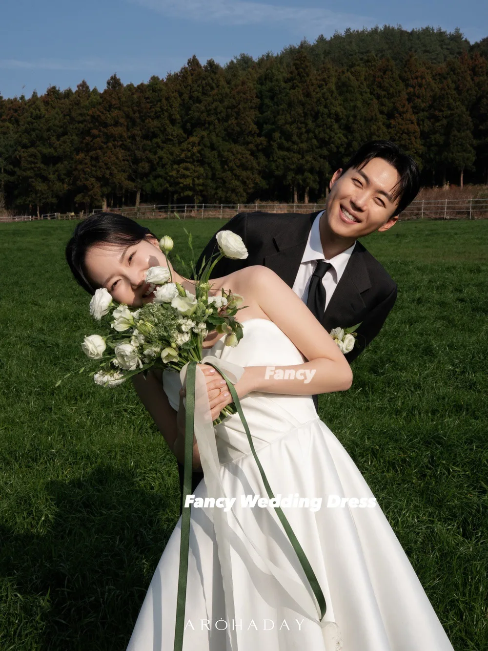 Fancy Simple Sweetheart Korea Wedding Dress A Line Soft Satin Bridal Gown Back Corset Mini Short Customized Dresses