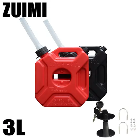 Motorcycle 3L Portable Jerry Can Gas Fuel Tank Plastic Petrol Car Gokart Spare Container Petrol Tanks Canister ATV UTV