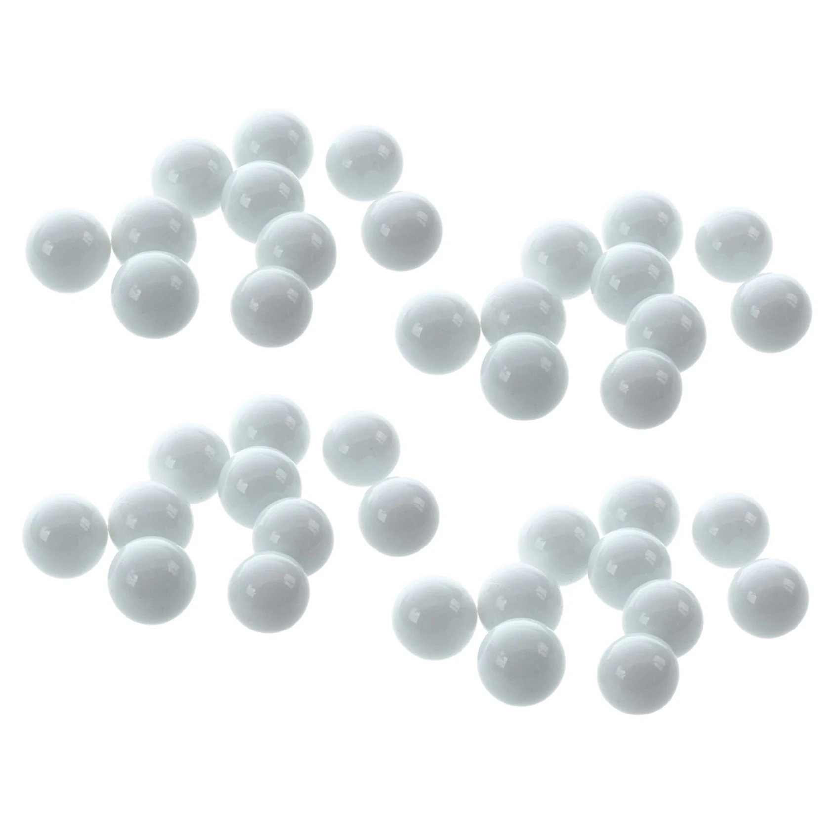 40 Pcs Marbles 16mm Glass Marbles Knicker Glass Balls Decoration Color Nuggets Toy White