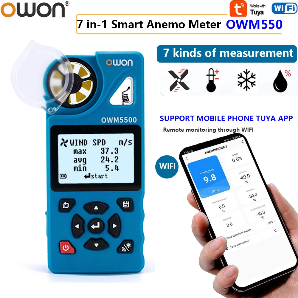 anemometre-intelligent-owon-owm5500-7-en-1-tuya-wifi-haute-precision-avec-grand-stockage-de-donnees-rechargeable-temperature-humidite-vitesse-du-vent