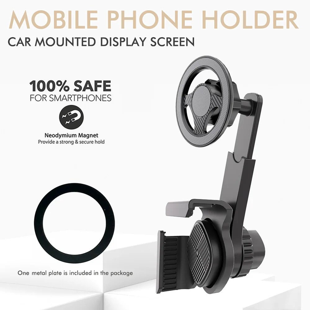 For Tesla Model 3 X Y S BYD Center Control Display Slide Rail Phone Holder Magnetic Car Phone Holder for iPhone 15 14 13 12
