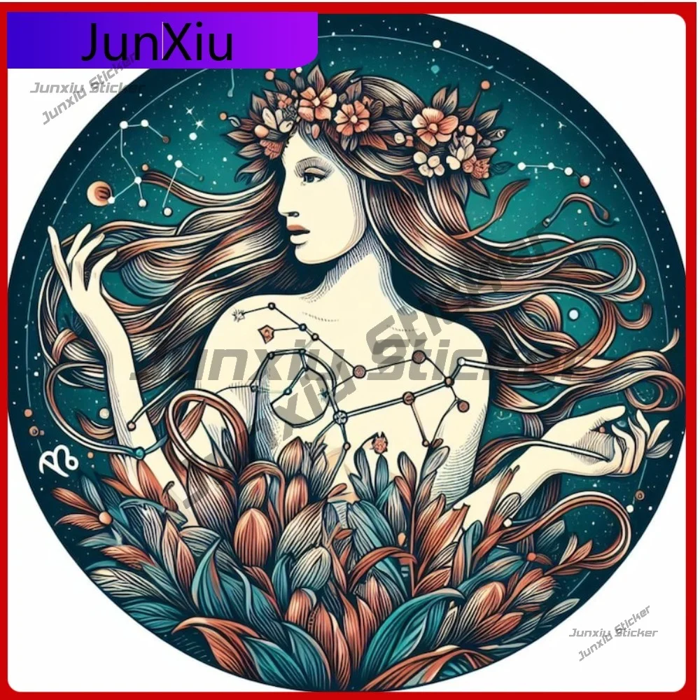 

Funny Zodiac Sign Constellation Sticker Waterproof Vinyl Decal Vehicle Surface Sunproof Stylish Exterior Resistant Outdoor