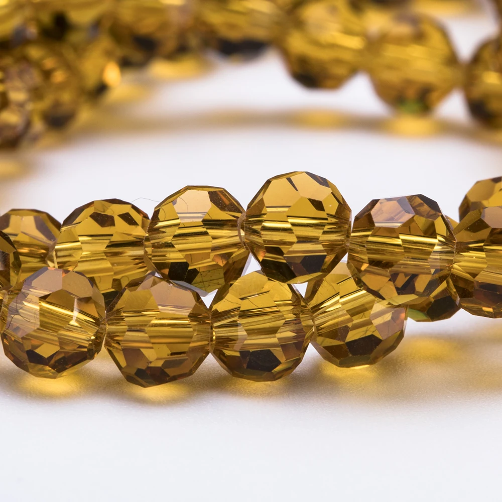 3 4 6 8mm Faceted Glass Beads Colorful Jewelry Making DIY Craft Supplies Clear Crystal Beads for Necklace Bracelet Accessories