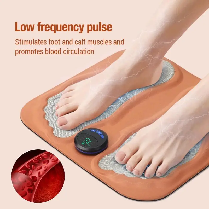 

3D Smart Foot Massage Pad Feet Massager 6 Modes 15 LevelsImprove Blood Circulation Relax Muscles Slim Legs Rechargeable Foot Pad