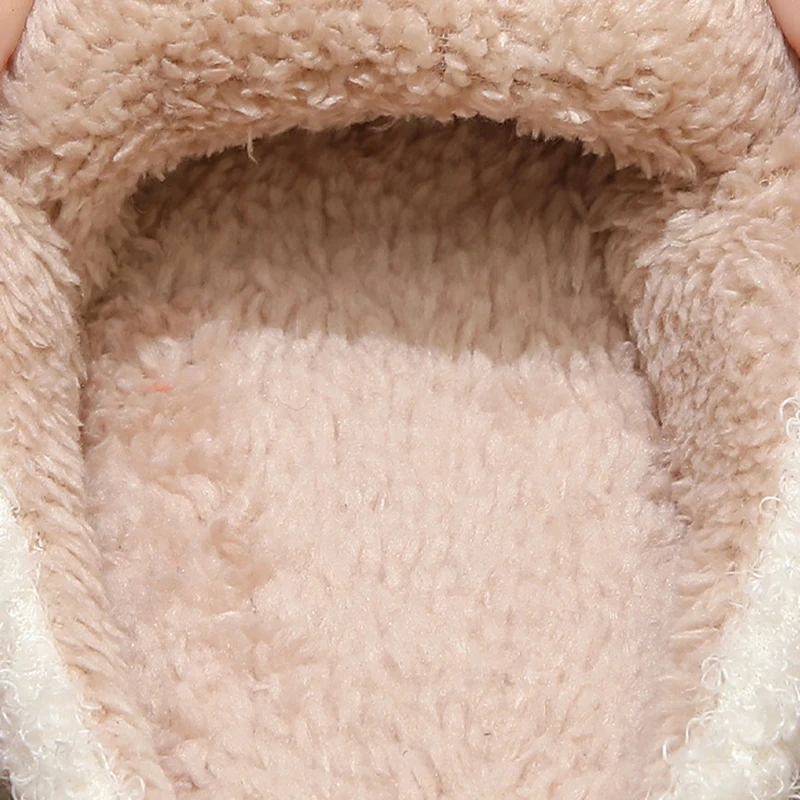 Leopard Print Hause Hausschuhe für Frauen Cartoon Lächeln Weiche Sohle Baumwolle Rutschen Frau Neue Winter Warme Plüsch Hausschuhe Nette Houseshoes – Detail 10