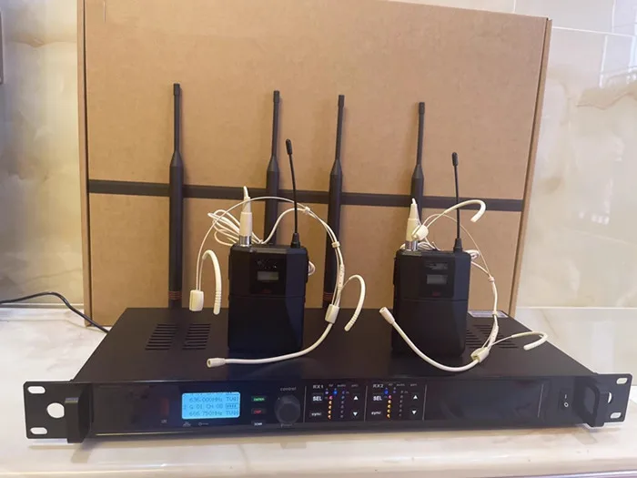 635-667nhz ULXD4D نظام ميكروفون لاسلكي احترافي Uhf للتنوع الحقيقي