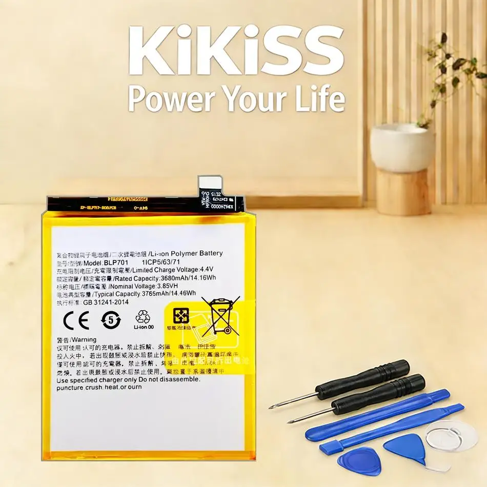 

Для Oppo Reno Dual Camera Standard 59 PCAT00 PCAM00: Долговечная батарея BLP701 с высокой совместимостью, 3765 мАч, для мобильного телефона