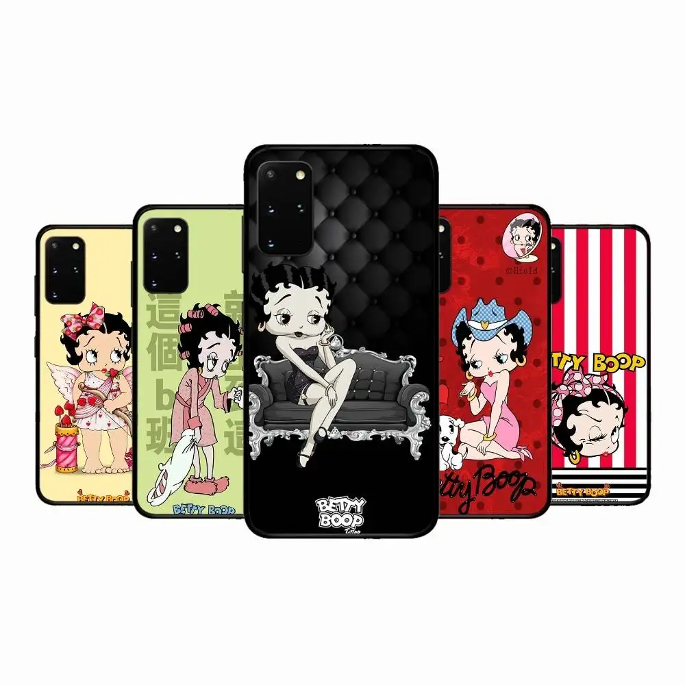 B-Betty-Cute-B-Boop Funda de teléfono para Samsung S 24 fe 25 Ultra plus 20 lite 21 30 22 23 24 22 Ultra 5G Fundas
