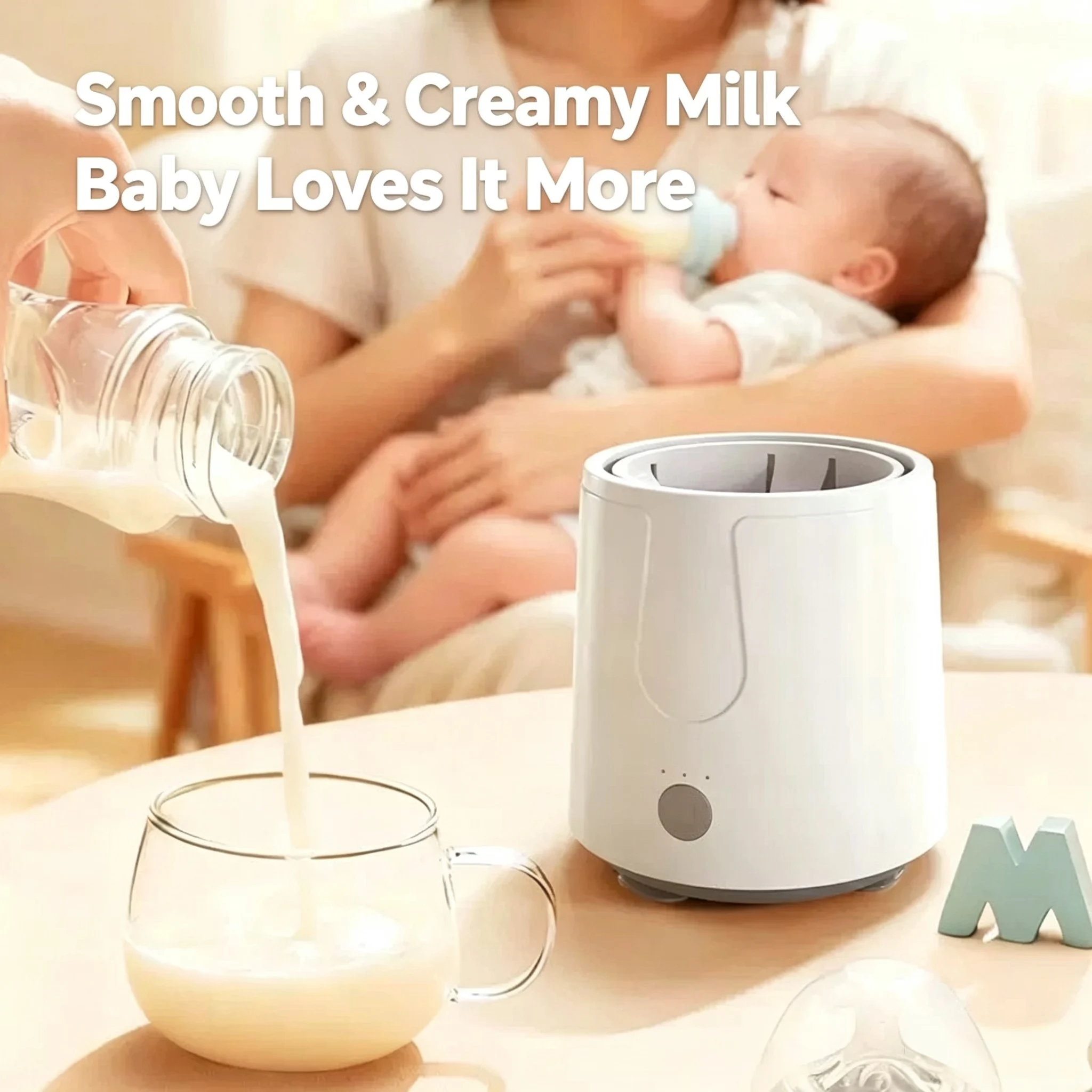 Automatic Mixing Baby Bottle Shaker Avoid Lumpy Reduce Bubbles Baby Formula Mixer Low Noise 3 Mixing Modes Electric Milk Shaker