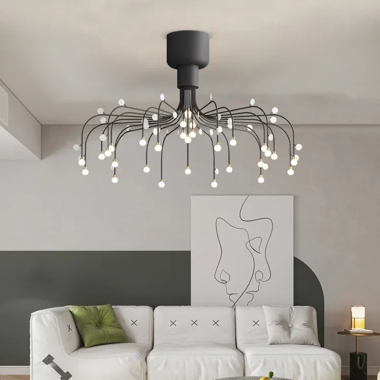 

Living room light minimalist Nordic style creative adjustable chandelier Restaurant bedroom LED chandelier