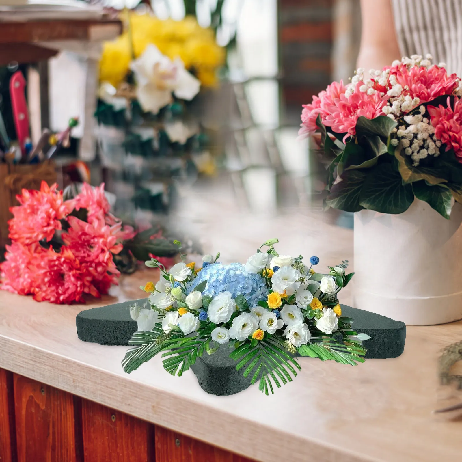 

Plastic Accessory Base Diy Flower Arrangement Mud Base Wedding Floral Blocks Fresh Flowers Holder Absorbent Mud Flower Cage