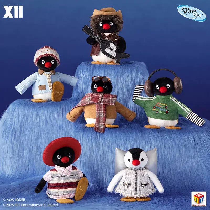 X11 Pingu Plush Blind Box 45th Anniversary Vintage Ootd Series Plush Blind Box Trendy Toy Girl Gift Doll For Fans