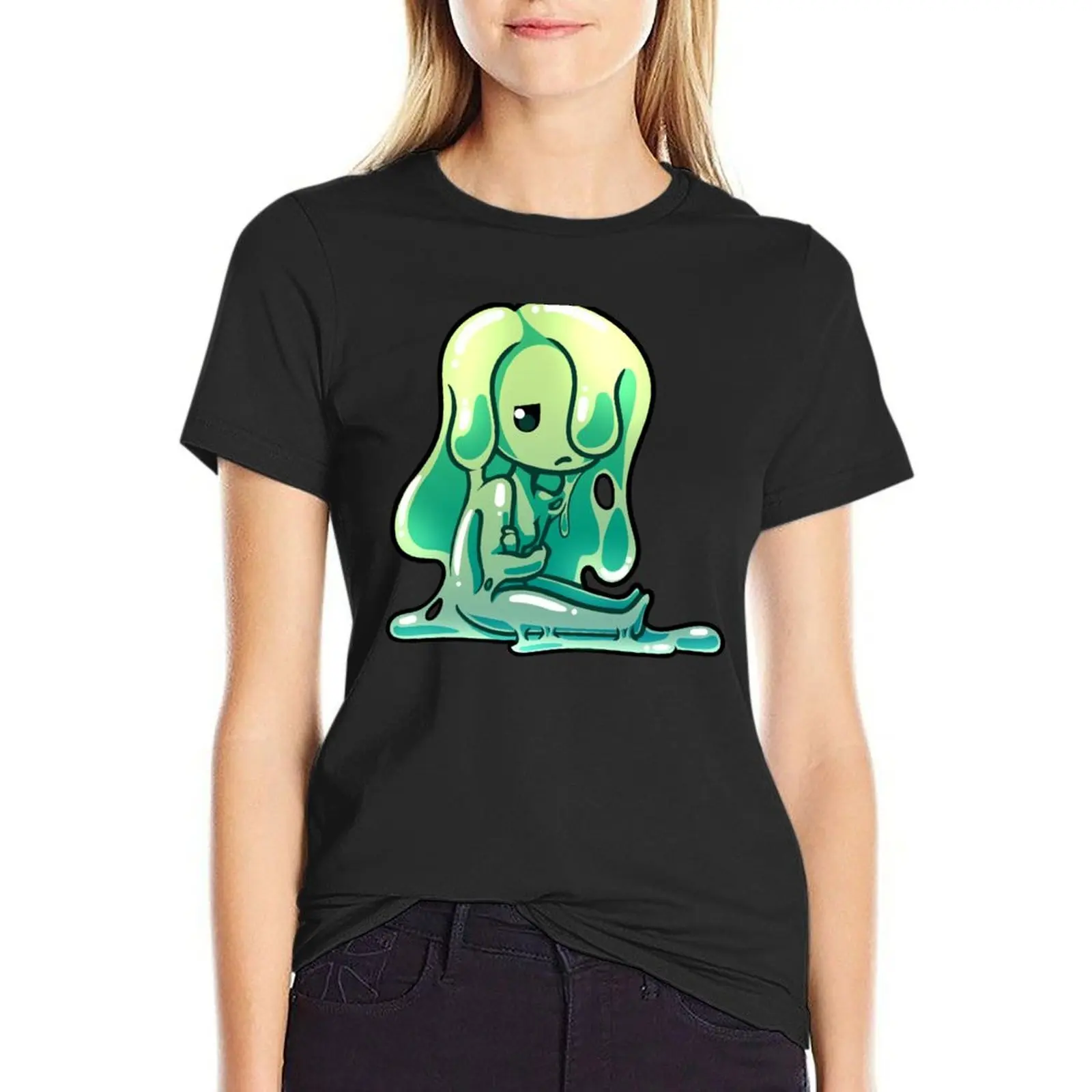 

Cute Grumpy Slime Girl T-Shirt quick-drying quick drying sweat summer top designer clothes Women luxury