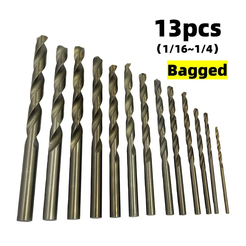13-teiliges M35 Kobalt HSS Bohrerset, Spiralbohrer für Metall, Edelstahl, Holz & Kunststoff, Hochleistungsfähig mit Aufbewahrungskoffer – Detail 3