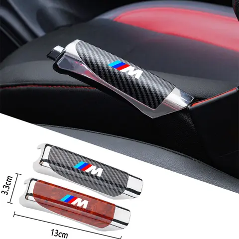 탄소 섬유 자동차 핸드 브레이크 커버 보호 슬리브 핸드 브레이크 BMW M 스포츠 M2 M3 M4 M5 M6 E46 E90 E60 F10 F30 E39 E36 F20 E87