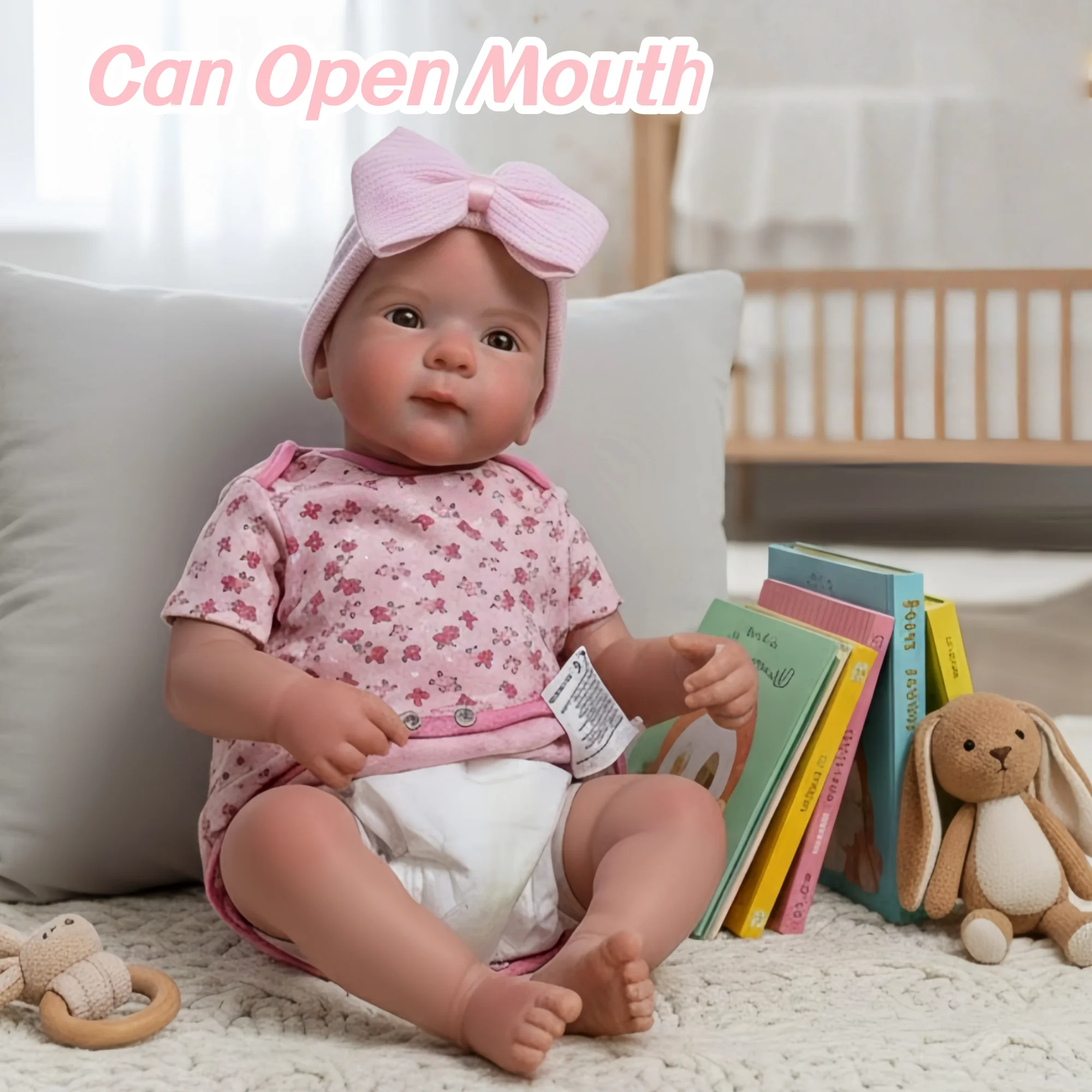 

Lovely 45CM Silicone Girl Doll Bettie With Openable Mouth 3D Painted Whole Body Skin Details Reborn Doll Ideal As Gift For Kids
