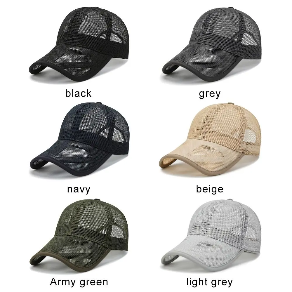 Breathable Sun Protection Caps Fashion Men Women Full Mesh Hats Summer Sunscreen Hats Sun Protection Caps Baseball Cap