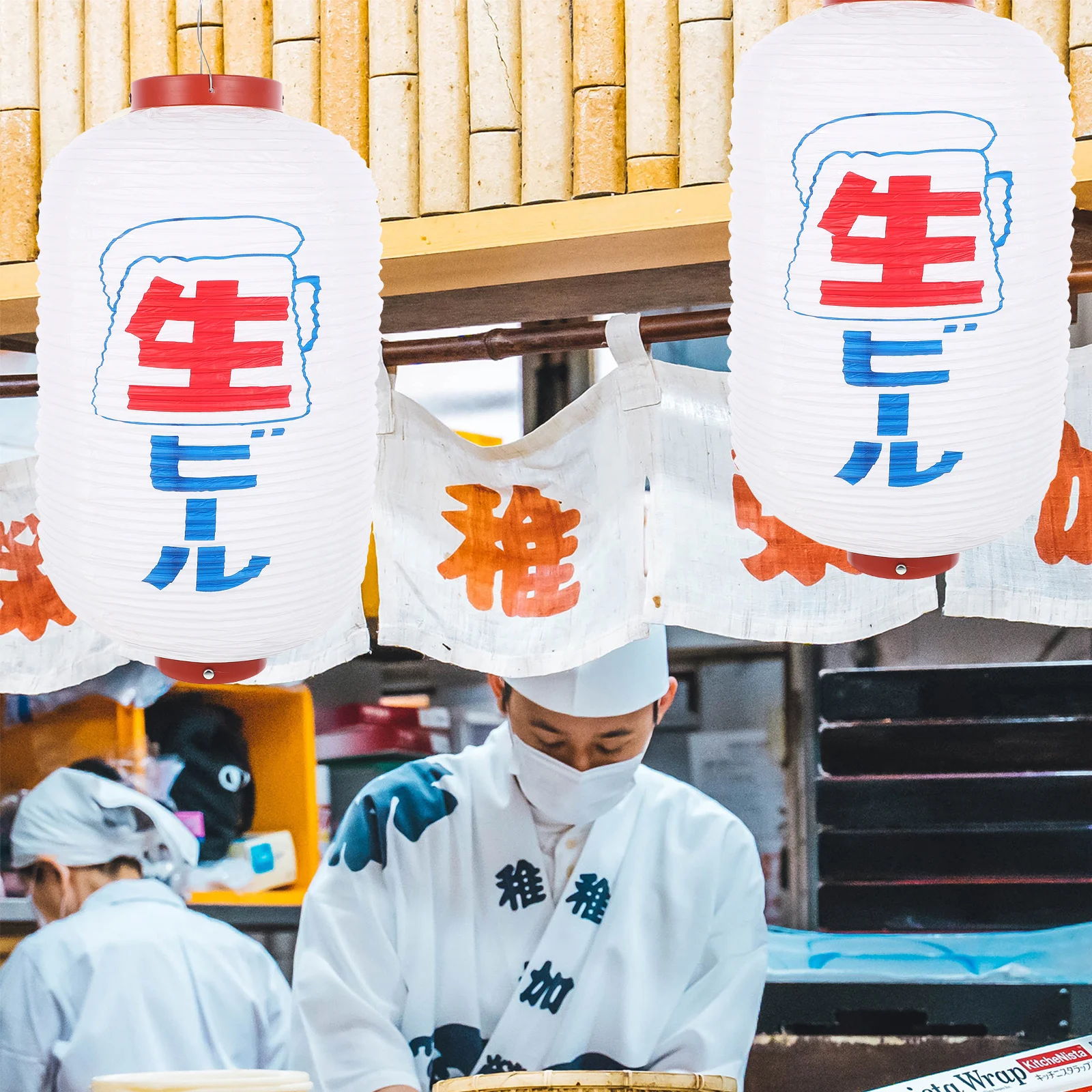 

1pc Japanese Style Waterproof Hanging Lantern For Restaurant Bar Decor Japanese Draft Beer Lantern Indoor Lighting Fixture