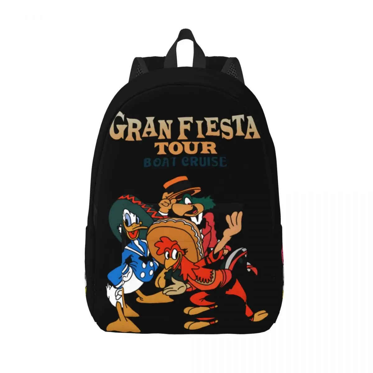 New Disney Kindergarten Bag High School Retro Washable Donald Duck Unisex Bookbag Back To School Gift