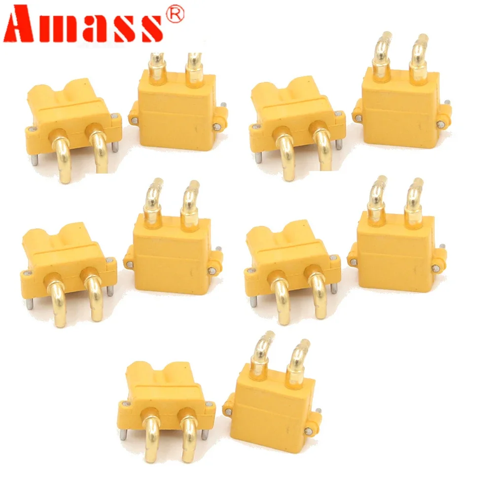 100 x Amass XT30PW 30A Low Temperature Rise Fire Retardant Plug For RC Camera Drone Accessories (50 Pair )