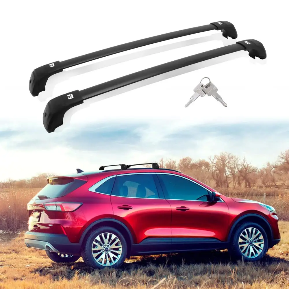 

220lbs Cross Bars Lockable Roof Racks for 2020-2024 Ford Escape Aluminum