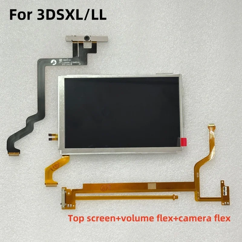 Original New for Nintendo 3DSXL 3DSLL Top Upper Lower Bottom LCD Display Screen Touch Screen Digitizer Glass Volume Camera Flex