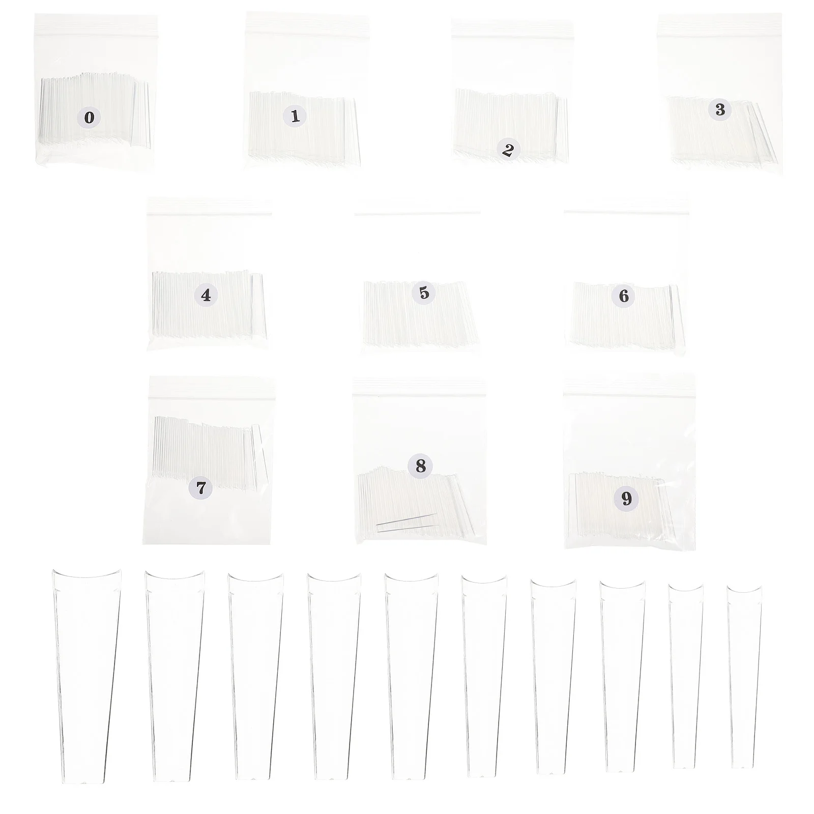 504 قطعة من أطراف الأظافر الصناعية الطويلة للغاية، سميكة وآمنة ومريحة، غراء احترافي لتقوم بها بنفسك، أظافر صناعية