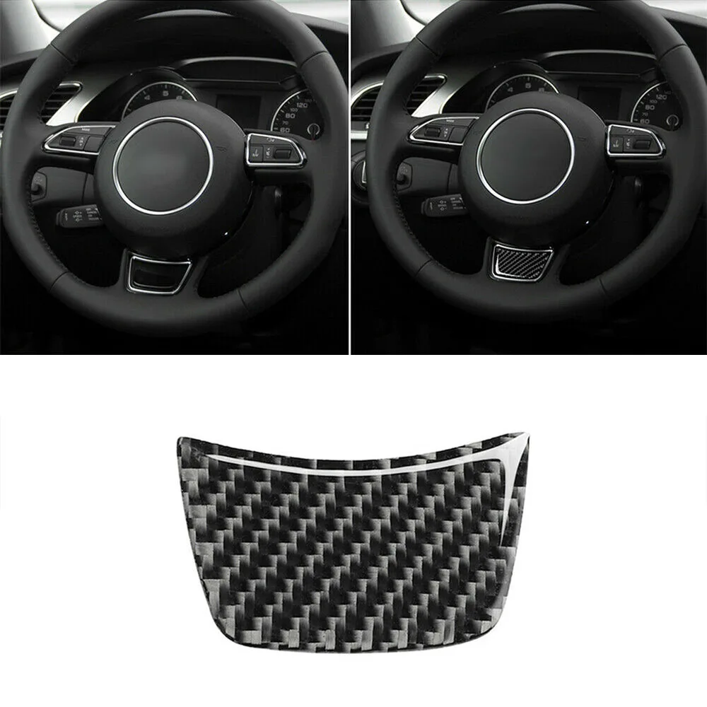 

Car Steering Wheel Allroad Sportback Trim Sticker Carbon Fiber Decor Auto Accessories For Audi A6 C7 A7 a4L A3 Q3 Q5 2012-2018