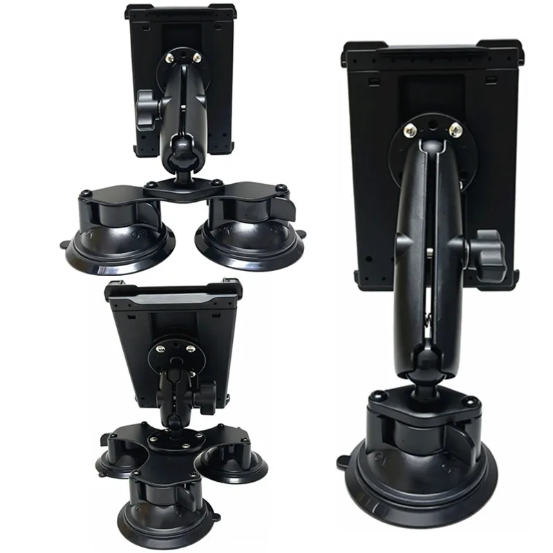 Spring Loaded Tablet Clamp with Strong Suction Cup for Ipad Mini Compatible with 230x117mm overall size tablet, thickness 10mm