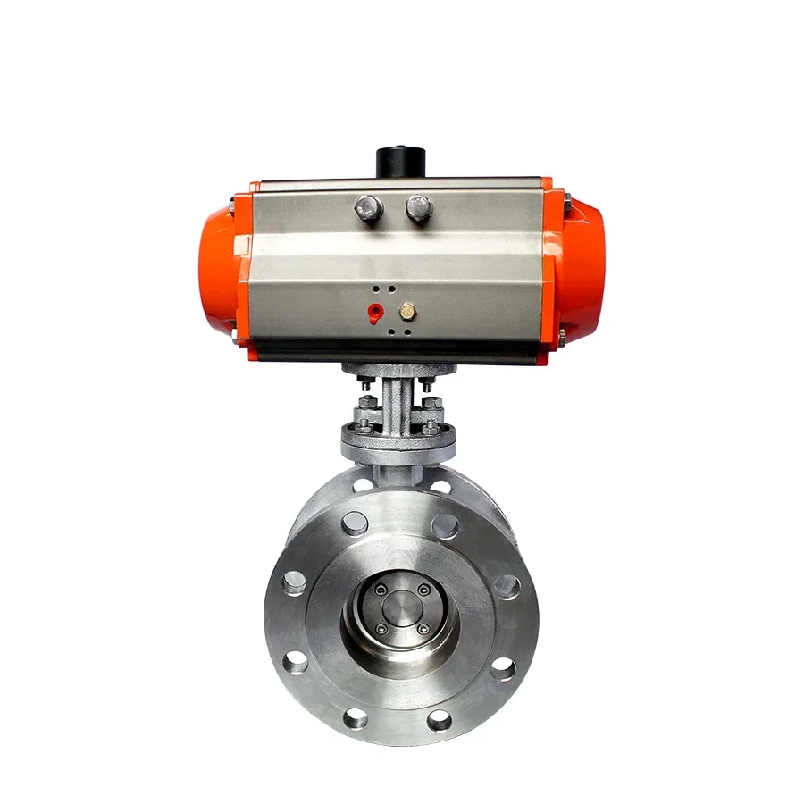 

Flange End Stainless Steel 304 AC220V DN50 Metal Seating Pneumatic Butterfly Valve